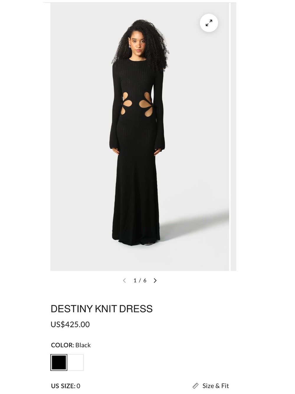 SAULEE Destiny Dress Black Maxi Dress US 4 NWT - Picture 7 of 7